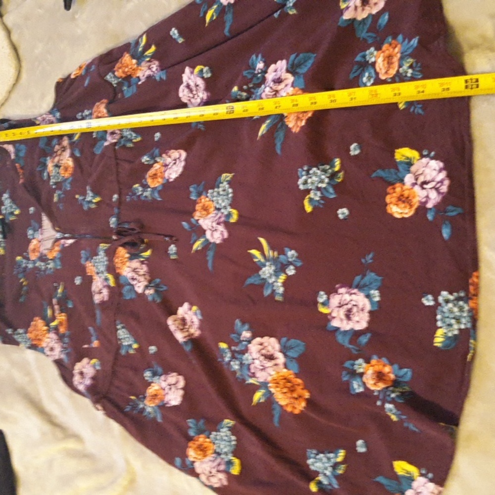 Torrid Burgundy Floral Dress - Picture 6 of 8